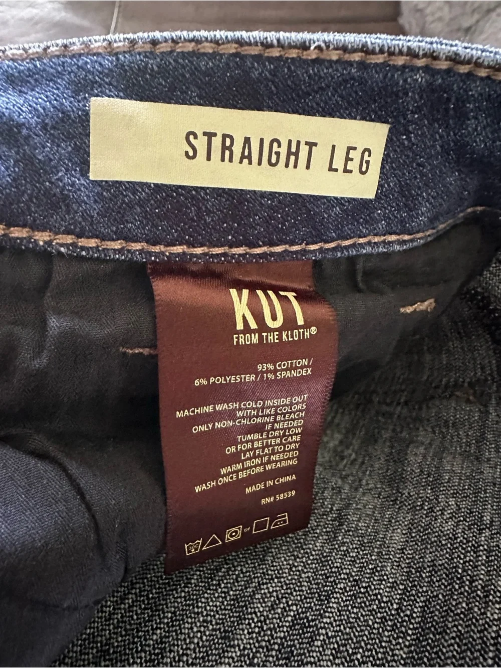 Kut from the Kloth Blue Straight-Leg Women’s Jeans